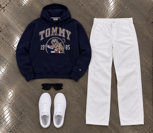 Tommy hilfiger hoodie blau - hoodie,